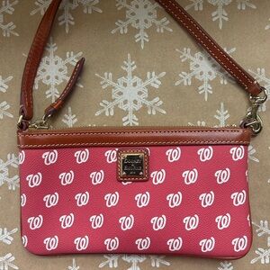 Dooney & Bourke Red and Brown Wristlet